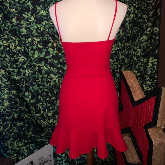 Spring red dress - Picture 3 of 3